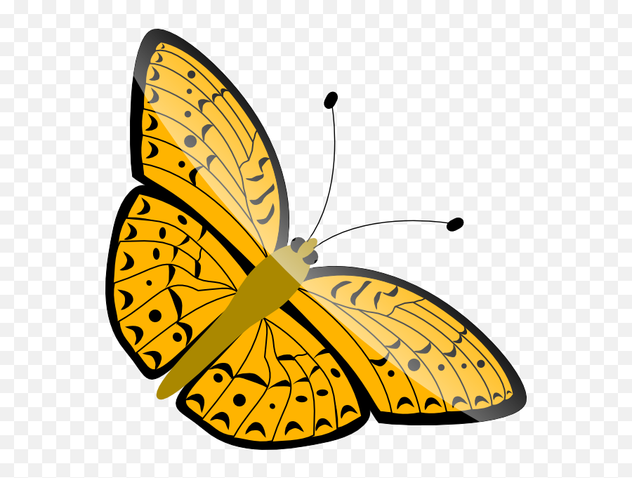Moth Clipart Svg Moth Svg Transparent - Yellow Butterfly Cartoon Gif Emoji,Moth Emoji