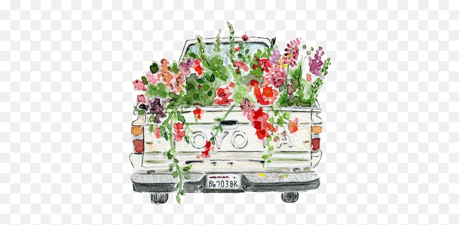 Flower Car Flowers Plant Sticker - Commercial Vehicle Emoji,Car Grandma Flower Emoji