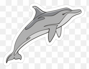 Dolphin Mascot Sticker - Common Bottlenose Dolphin Emoji,Dolphin Emoji