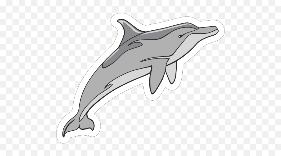Dolphin Mascot Sticker - Common Bottlenose Dolphin Emoji,Dolphin Emoji