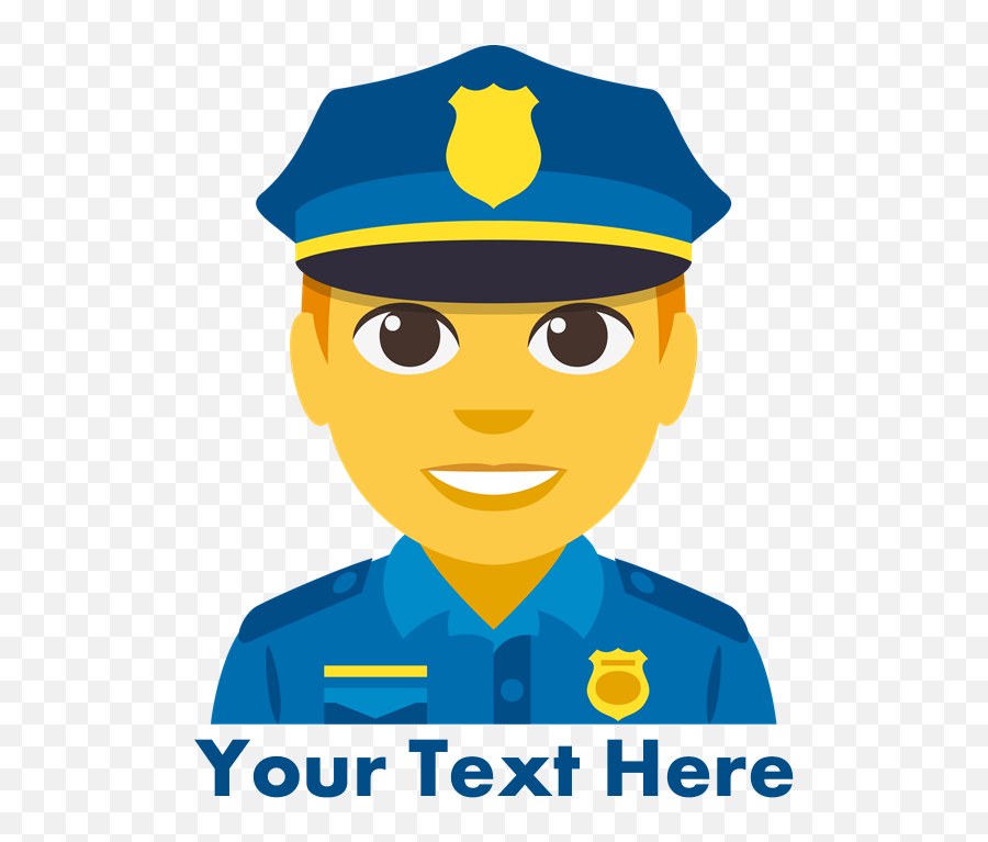 Front Design - Emoji,Police Officer Emoji