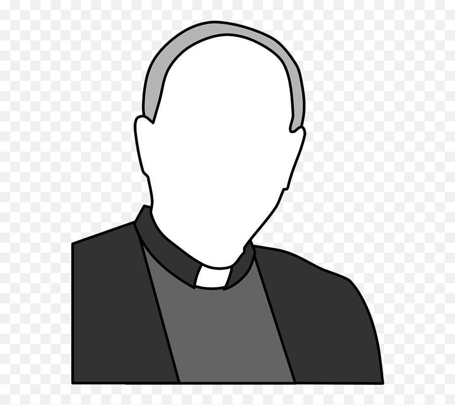 Priest Church Man - Priest Black And White Clipart Emoji,Show Me Free Religious Emojis