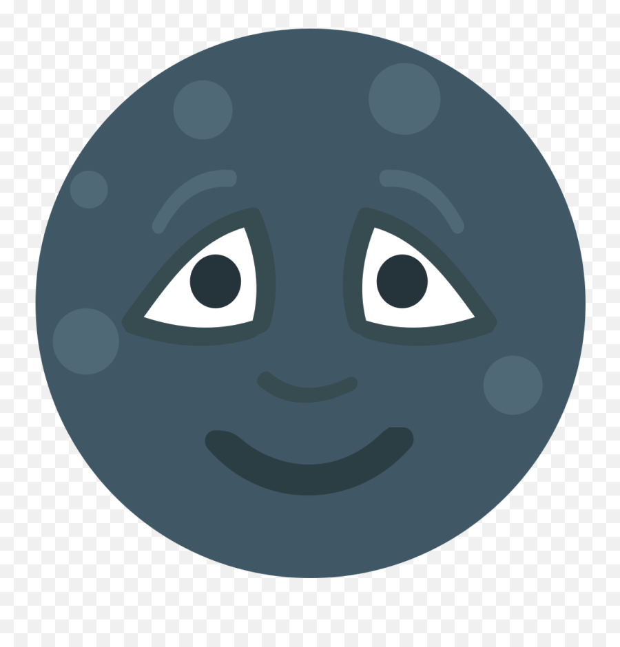Emojione1 1f31a - Cartoon Emoji,Wide Eye Emoji