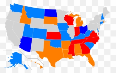 Map Of Us Voter Id Laws - Partisan Lean By State Emoji