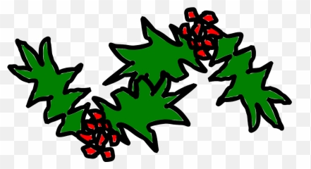 Holly Ilex Leaves Berries Christmas - Motifs Free Emoji