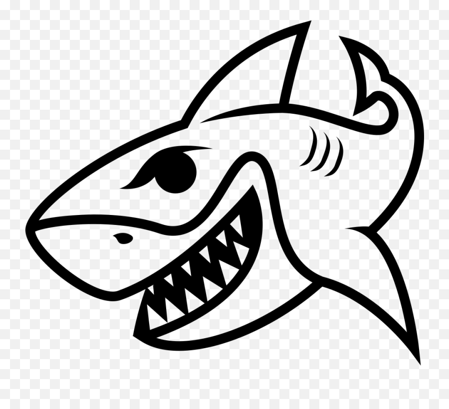 Emojione Bw 1f988 - Line Art Emoji,Shark Emoji
