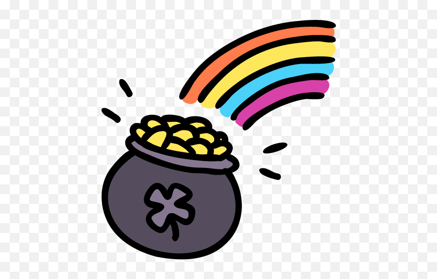 Rainbow Pot Icon - Pot Of Gold Icon Emoji,Pot Emoji