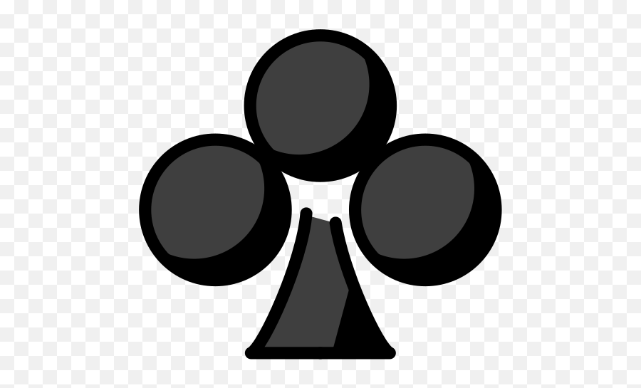 Black Club Suit - Circle Emoji,Binoculars Emoji