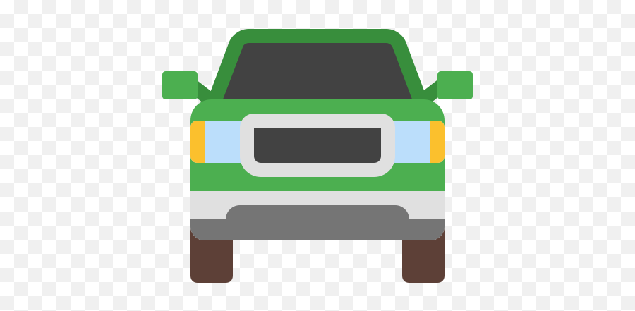 Pickup Front View Icon - Free Download Png And Vector Pickup Truck Emoji,Pickup Truck Emoji