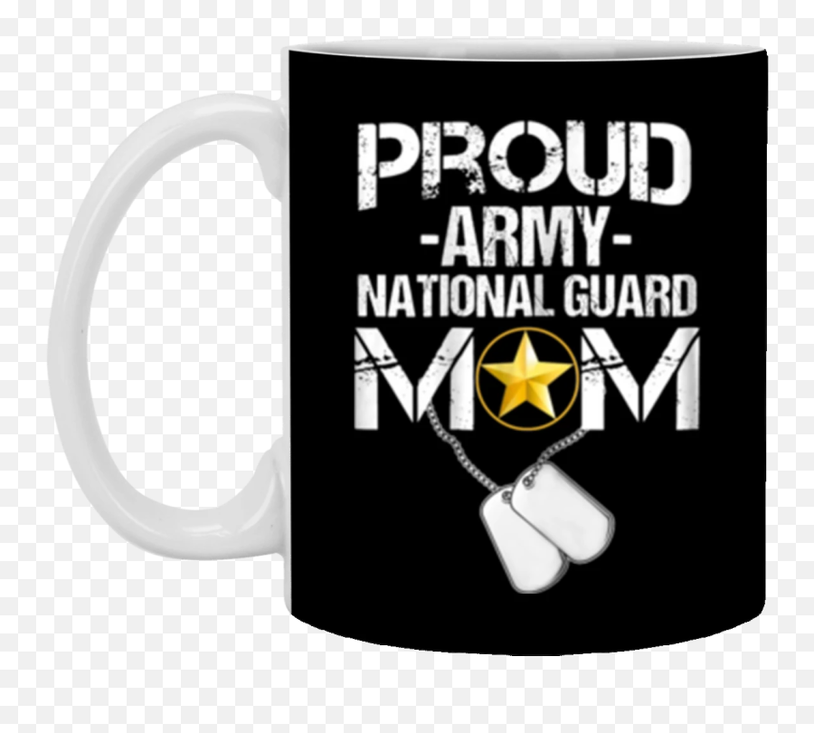 Proud Army National Guard Mom Veteran 11 Oz Mug Drinkware - Beer Stein Emoji,Army Tank Emoji