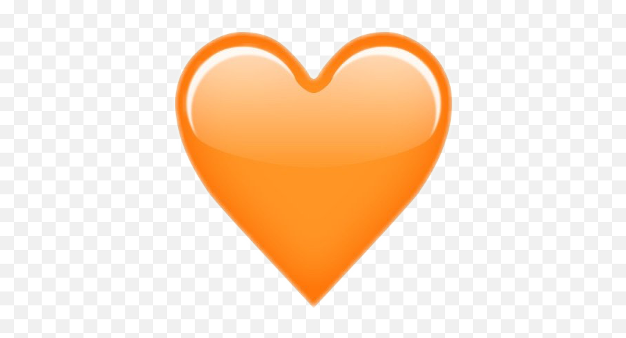 Orange Heart Emoji Oraneheartemojifreetoedit - Corazon Naranja Png,Orange Emoji