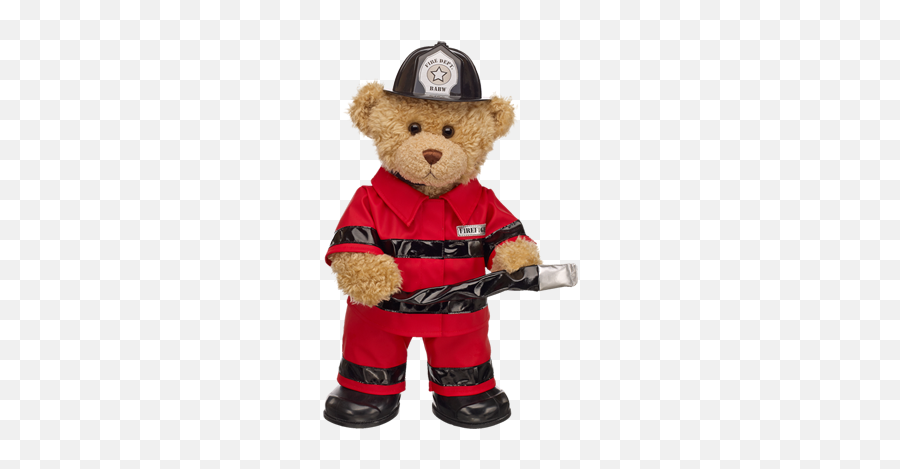 Fire Fighter Curly Teddy - Buildabear Workshop Us 3700 Build A Bear Firefighter Emoji,Bear Fire Emoji