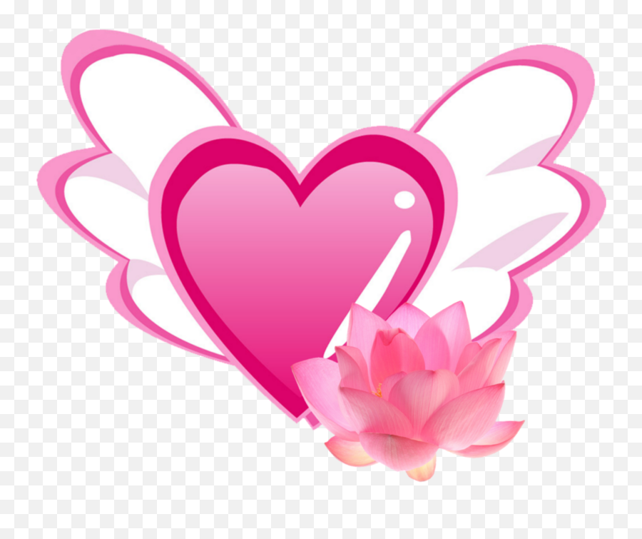 Mq Pink Heart Hearts Flowers Flower - Melek Kanatl Pembe Kalp Png Emoji,Bleeding Heart Emoji