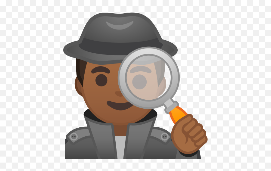 Detective Medium Dark Skin Tone Icon - Emoji Investigador,Diving Emoji