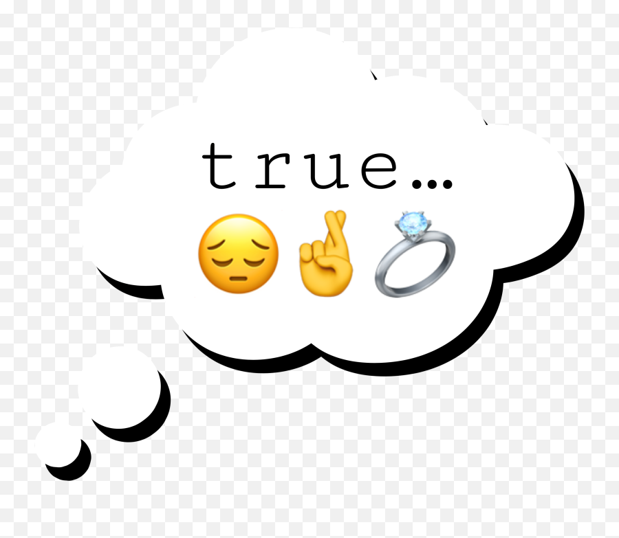 True Sad Emoji Thinkbubble Sticker By - Illustration,True Emoji