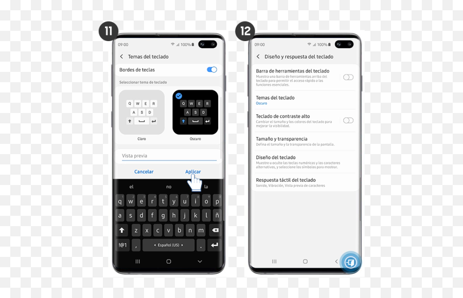 Galaxy S10 - Cómo Cambiar El Tema Del Teclado Samsung Iphone Emoji,Emoticones Con Teclado