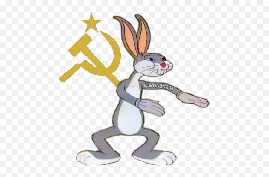 Bugs Bunny Comunista Stickers For Whatsapp - Soviet Union Flag Symbol Emoji,Bug Emoji