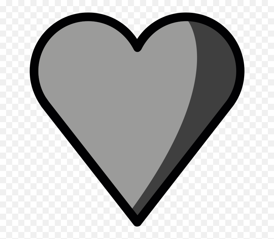 Openmoji - Heart Emoji,Black Heart Emoji Png