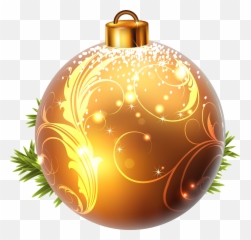 Yellow Christmas Ball Png Clipart Image - Decorations Balls Emoji