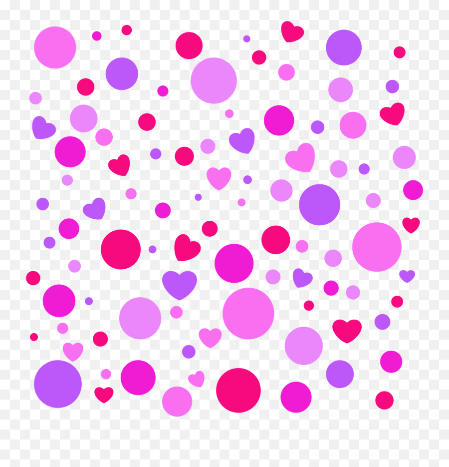 Colorful Hearts Valentine Patterns Backgrounds - Colorful Polka Dots Png Emoji,Emoji Valentine Cards