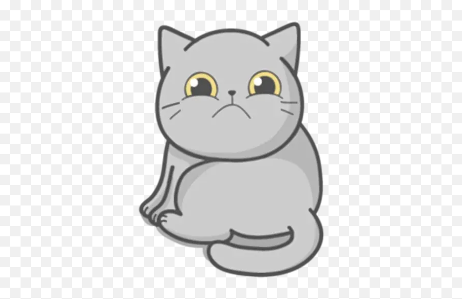 Cats Stickers For Whatsapp - Cat Full Moon Stickers Whatsapp Emoji,Grey Cat Emoji