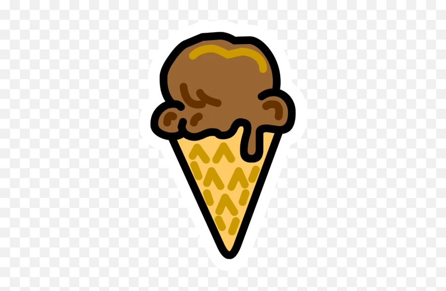 Icecream Cone Pin - Chocolate Ice Cream Clipart Transparent Emoji,Ice Cream Cone Emoji