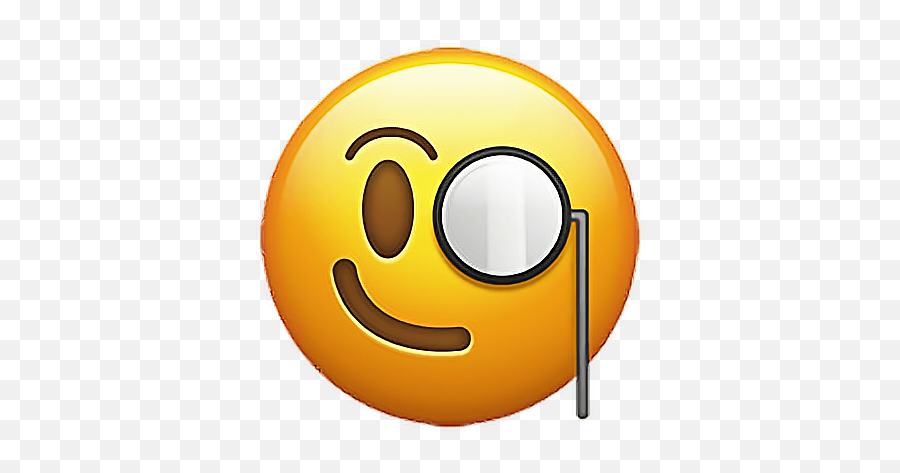Emoji Emojisticker Sticker Stickers Monocle Smiley Eyeg - Emoji With A Monocle,Eyeglass Emoji