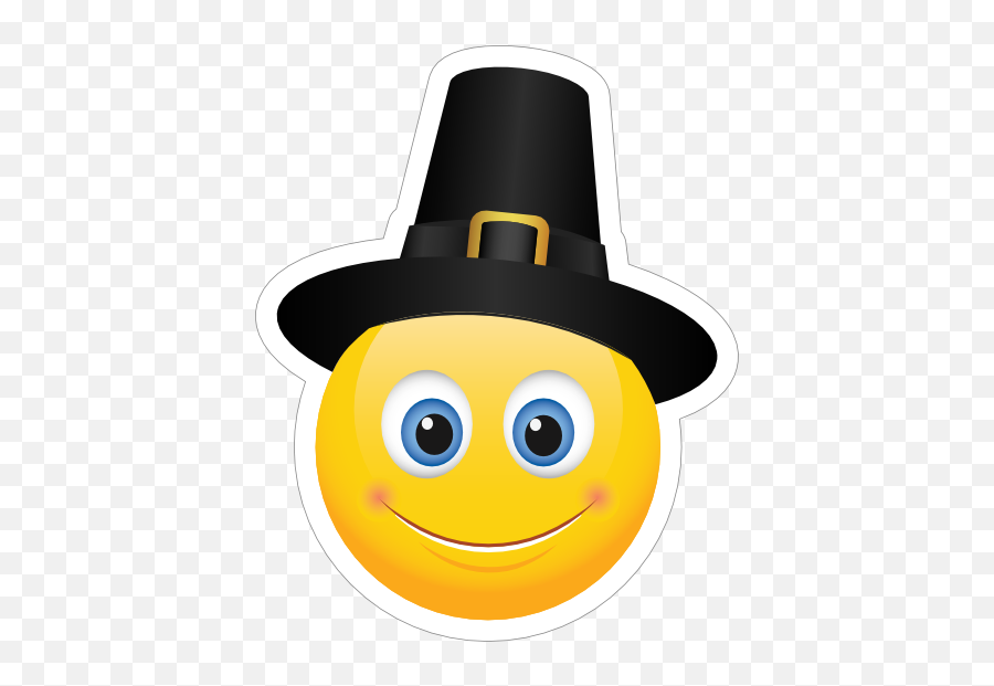 Cute Pilgrim Emoji Sticker - Smiley,Pilgrim Emoji