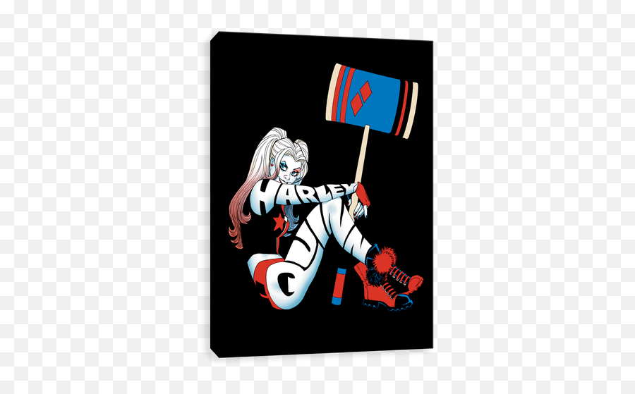 Harley Quinn Square - Harley Quinn Comic Book Emoji,Caribbean Flag Emoji