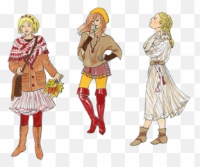 Three Fashionable Girls - Fan Apprentice The Arcana Emoji,Dancing Girls Emoticon