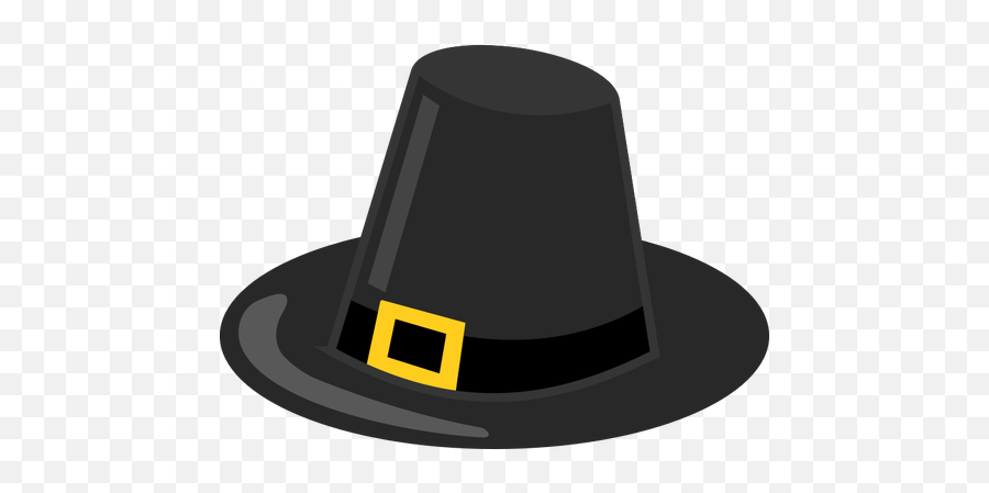 Pilgrims Hat With Black Band Vector Image - Pilgrim Clothes Clip Art Emoji,Witch Hat Emoji