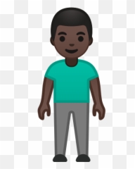 Dark Skin Tone Emoji - Man Standing