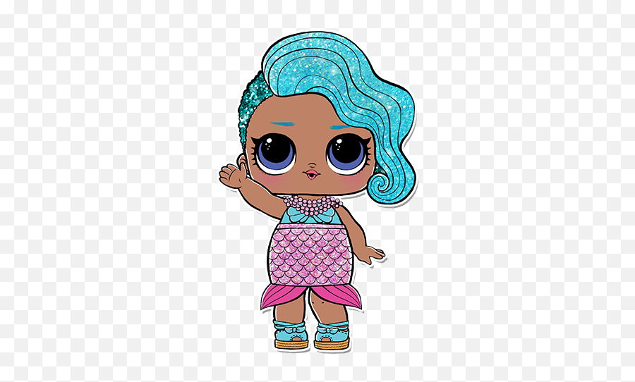 Mermaid Lol Doll Clipart - Splash Queen Lol Doll Emoji,Emoji Dolls