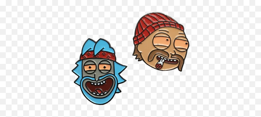 Pins - Rick And Morty Cheech And Chong Emoji,Pothead Emoji