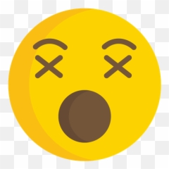 Dizzy Face Emoji Icon Of Flat Style -