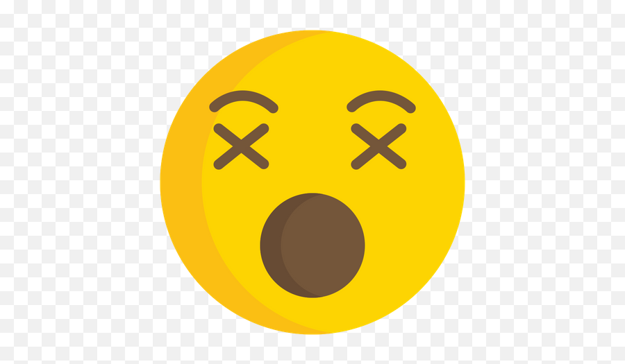 Dizzy Face Emoji Icon Of Flat Style - Icon,Pouting Face Emoji