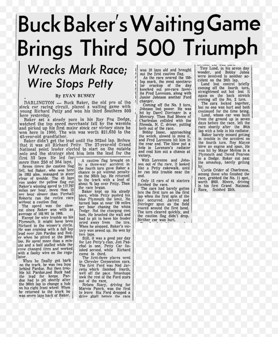 Racing History Minute - September 7 1964 Racersreunion Newsprint Emoji,Guam Flag Emoji