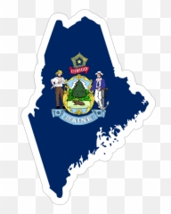 Maine Flag State Sticker - Emoji