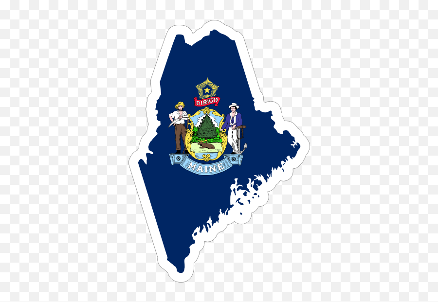 Maine Flag State Sticker - State Maine Emoji,Washington Flag Emoji