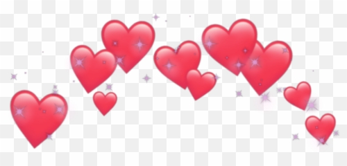 Download Heart Hearts Crown Emoji Emojis Tumblr Png - Blue Transparent