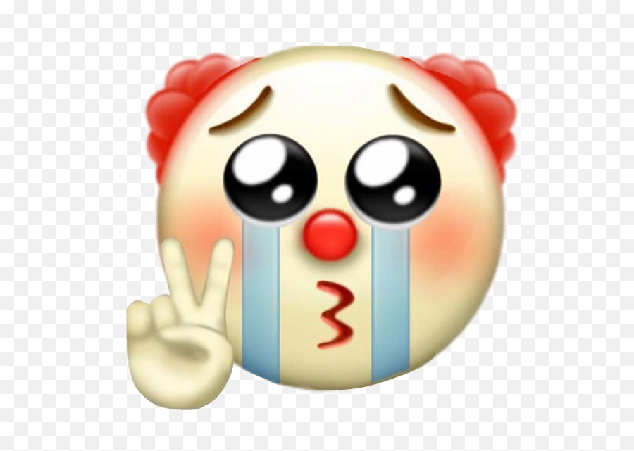 Emoji Clown Sad Kissyface Sticker - Cut Out Snapchat Stickers,Kissy Face Emoji