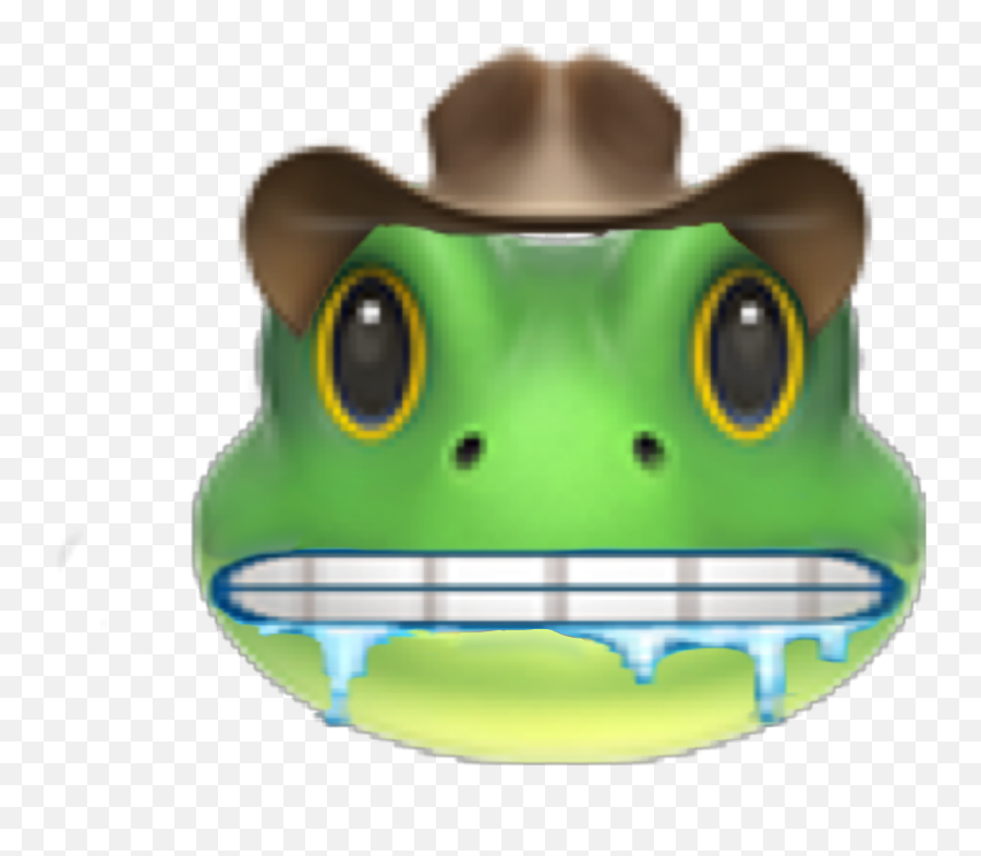 Sticker Emoji Emojiremix Sticker - Pond Frogs,Cowboy Hat Emoji