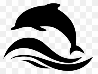 Dolphin With Water Sticker - Dolphin Black And White Emoji,Dolphin Emoji