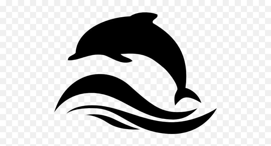 Dolphin With Water Sticker - Dolphin Black And White Emoji,Dolphin Emoji