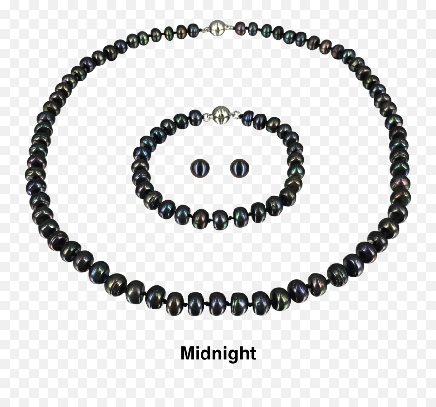 Pacific Pearls Necklace Bracelet And Earring Set - Cakes For Day Emoji,Emoticon Necklace