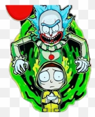 Sticker - Rick And Morty Halloween Emoji,Pennywise Emoji