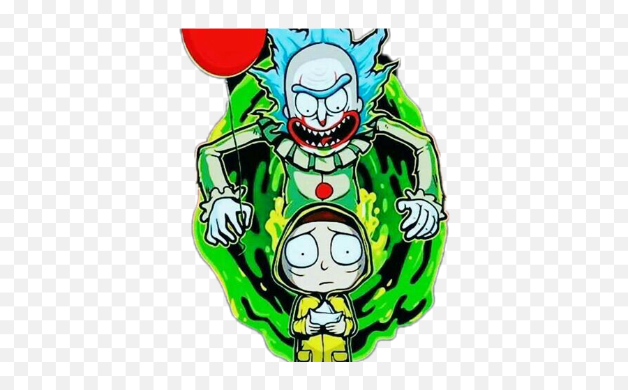 Sticker - Rick And Morty Halloween Emoji,Pennywise Emoji
