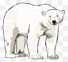 Art Polar Bear Clipart Kid - Black And White Emoji