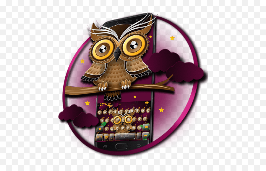 Night Owl Keyboard Theme - Fondos De Pantalla Para Laptop Animados Emoji,Owl Emojis For Android