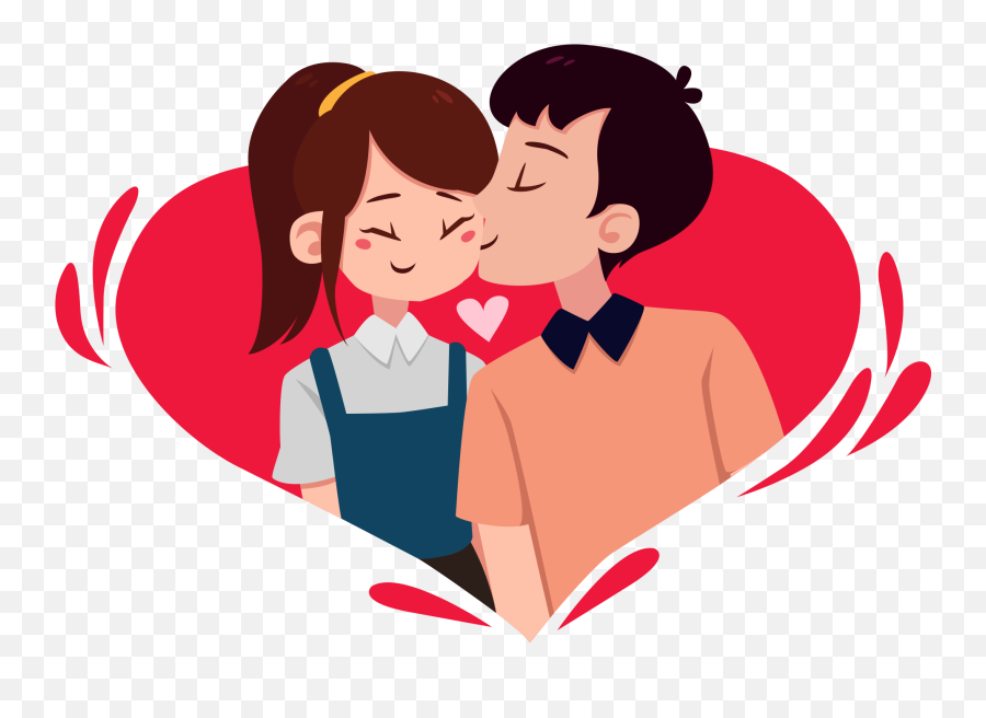 Hd Valentines Day Png Image Free Download - Love Couple Cartoon Png Emoji,Happy Valentines Day Emoji